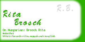 rita brosch business card